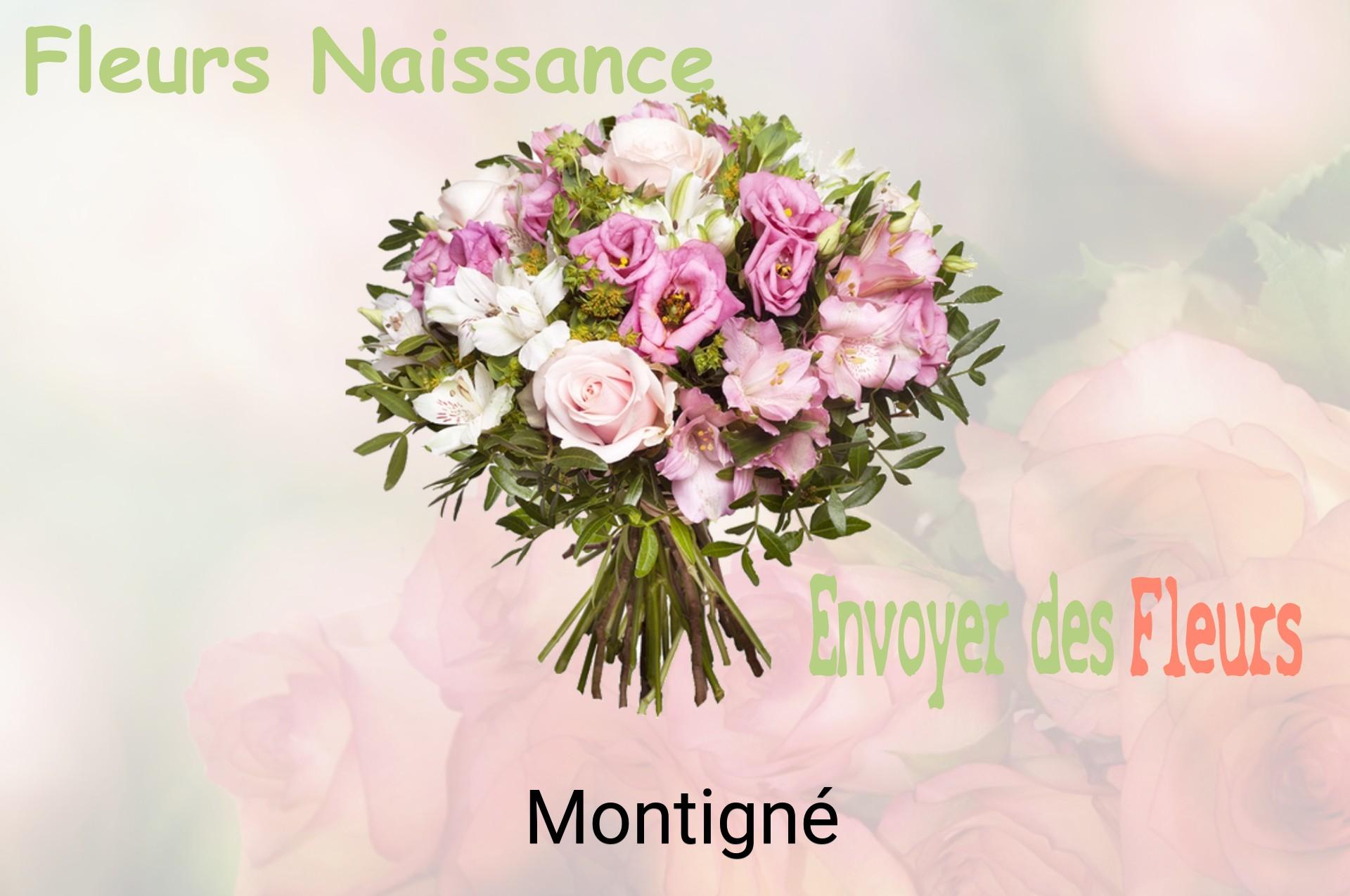 Bouquet de fleurs de naissance livré à Montigné